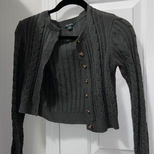 Olive green cardigan